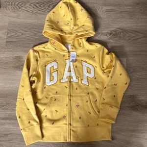 GAP girls hooded zip up sweatshirt- NEW